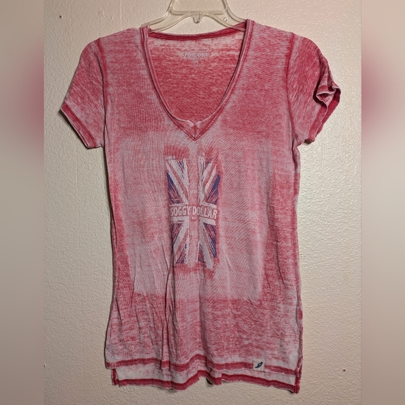 Unwind Women's Red V-Neck Top Size Large Pre-owned - Picture 2 of 7